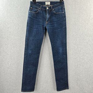 Acne Studios Jeans Mens 32x32 Fits 30x31 Skinny Tapered Denim Ace Raw Gothic